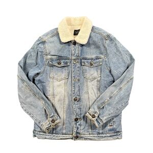 Track 23 Sherpa Lined Denim Jacket Men’s Medium Trucker
